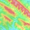 Ropienka topographic map, elevation, terrain