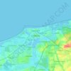 Kołobrzeg topographic map, elevation, terrain