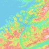 Namsos topographic map, elevation, terrain