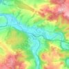 Flöha topographic map, elevation, terrain