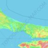 Istanbul topographic map, elevation, terrain