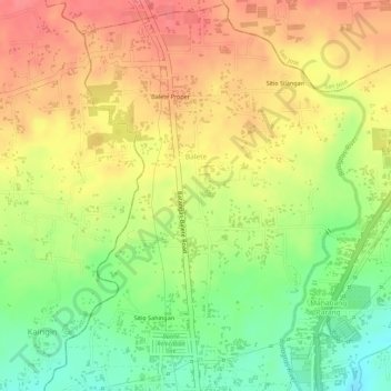 Balete topographic map, elevation, terrain
