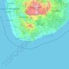 Southern Province topographic map, elevation, terrain