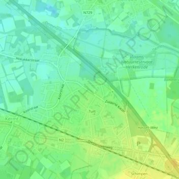 Tuilt topographic map, elevation, terrain