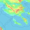 Chalcidice topographic map, elevation, terrain