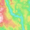 Flesberg topographic map, elevation, terrain