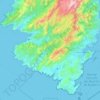 Sartène topographic map, elevation, terrain