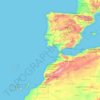 Portugal topographic map, elevation, terrain