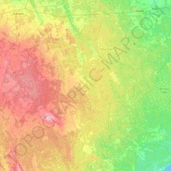 Vinni vald topographic map, elevation, terrain