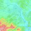 Sibiu topographic map, elevation, terrain