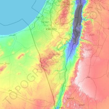 South District topographic map, elevation, terrain