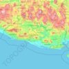 El Salvador topographic map, elevation, terrain