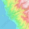 Province of Lima topographic map, elevation, terrain