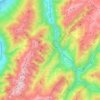 La Léchère topographic map, elevation, terrain