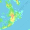 Moster topographic map, elevation, terrain