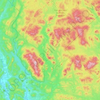 Lac-Supérieur topographic map, elevation, terrain
