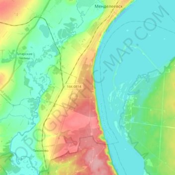 Тихоновское сельское поселение topographic map, elevation, terrain