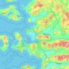 Izmir topographic map, elevation, terrain