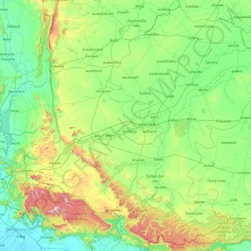 Nakhon Ratchasima Province topographic map, elevation, terrain