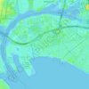 Port Melbourne topographic map, elevation, terrain