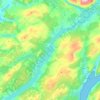 Loch Awe topographic map, elevation, terrain