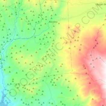 Alcolea topographic map, elevation, terrain