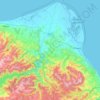 Bafra topographic map, elevation, terrain