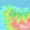 Santa Marta topographic map, elevation, terrain