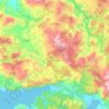 Menteşe topographic map, elevation, terrain