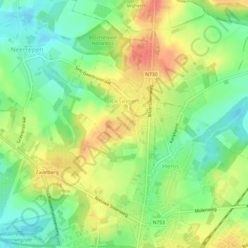 Riksingen topographic map, elevation, terrain