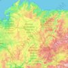 Lugo topographic map, elevation, terrain