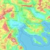 Central Macedonia topographic map, elevation, terrain