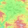 Kathmandu Valley topographic map, elevation, terrain