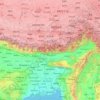 Brahmaputra topographic map, elevation, terrain