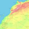 Morocco topographic map, elevation, terrain