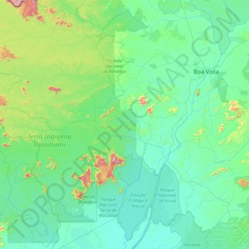 Iracema topographic map, elevation, terrain