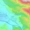 Quadrelle topographic map, elevation, terrain