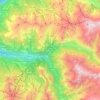 Champagny-en-Vanoise topographic map, elevation, terrain