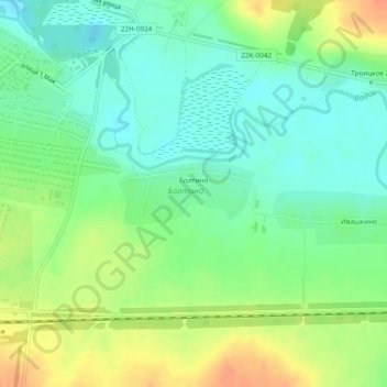 Болтино topographic map, elevation, terrain