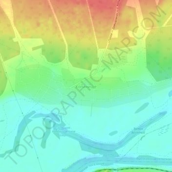 Копанище topographic map, elevation, terrain