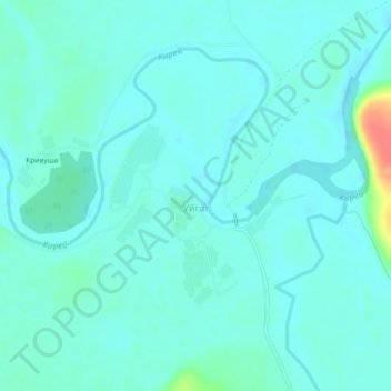 Уйгат topographic map, elevation, terrain