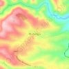 Murang'a topographic map, elevation, terrain