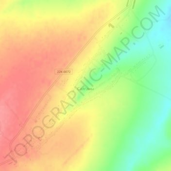 Салганы topographic map, elevation, terrain