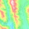 Cordillera Blanca topographic map, elevation, terrain