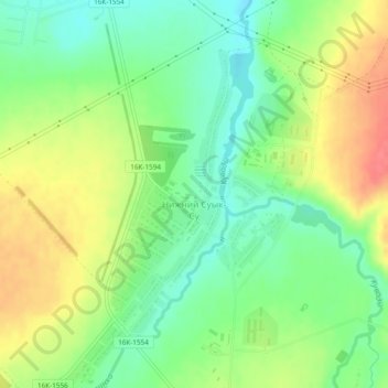 Нижний Суык-Су topographic map, elevation, terrain