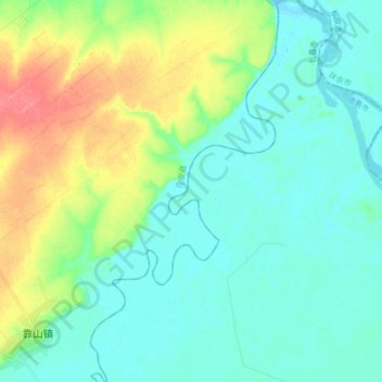 伊通河 topographic map, elevation, terrain