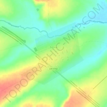 Белка topographic map, elevation, terrain