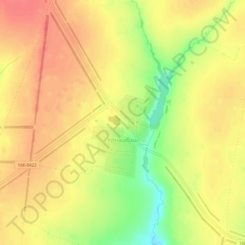 Урнашбаш topographic map, elevation, terrain