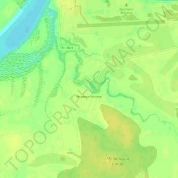 Медянки Русские topographic map, elevation, terrain