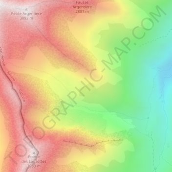 Torrent du Goléon topographic map, elevation, terrain